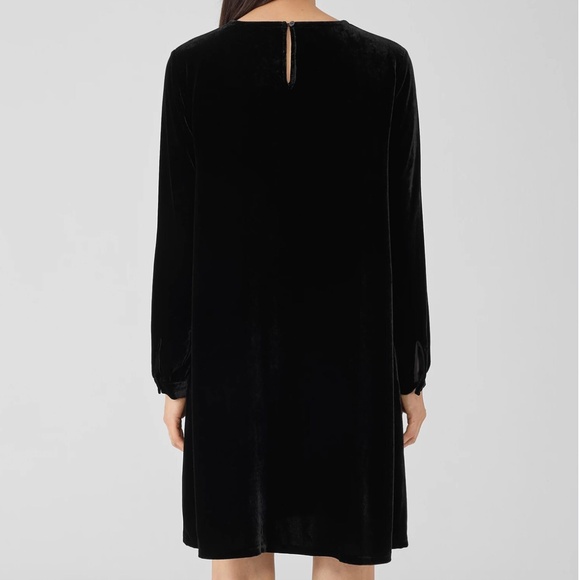 Eileen Fisher - Velvet Crew Neck Dress - Picture 3 of 9